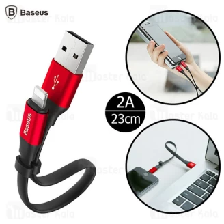 کابل لایتنینگ بیسوس Baseus Nimble CALMBJ-B91 23cm توان 2 آمپر پک کیسه ای
