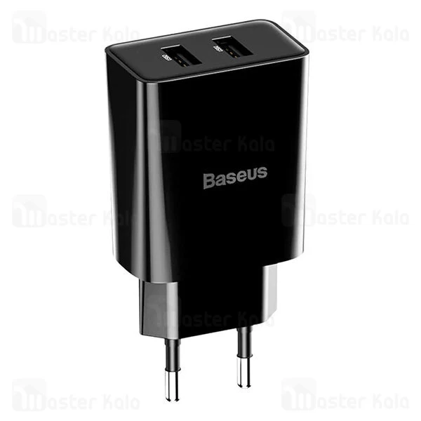 شارژر دیواری بیسوس Baseus Speed Mini Dual U 10.5W Charging Set TZCCFS-R01 با کابل لایتنینگ