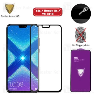 محافظ صفحه شیشه ای تمام صفحه تمام چسب OG هواوی Huawei Y8s / Honor 8X / Y9 2019 OG 2.5D Glass