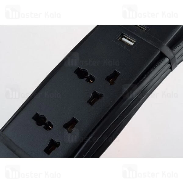 سه راهی برق LJB-129 2Power Socket 4 USB