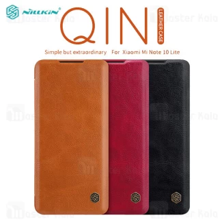 کیف چرمی نیلکین شیائومی Xiaomi Mi Note 10 Lite Nillkin Qin Leather Case
