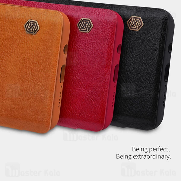 کیف چرمی نیلکین شیائومی Xiaomi Mi Note 10 Lite Nillkin Qin Leather Case