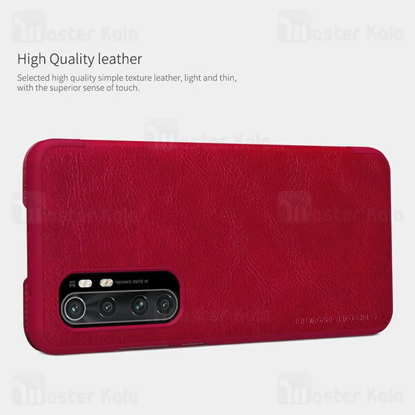 کیف چرمی نیلکین شیائومی Xiaomi Mi Note 10 Lite Nillkin Qin Leather Case
