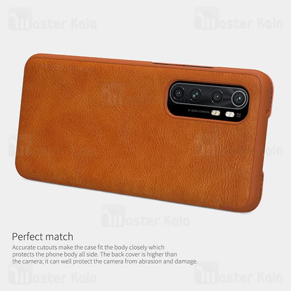 کیف چرمی نیلکین شیائومی Xiaomi Mi Note 10 Lite Nillkin Qin Leather Case