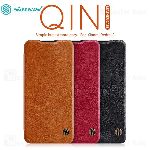 کیف چرمی نیلکین شیائومی Xiaomi Redmi 9 Nillkin Qin Leather Case