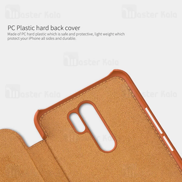 کیف چرمی نیلکین شیائومی Xiaomi Redmi 9 Nillkin Qin Leather Case