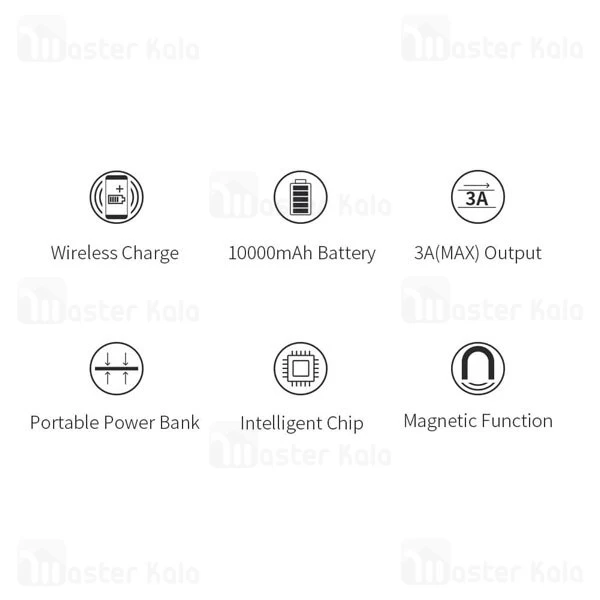 پاوربانک نیلکین Nillkin VA10 ISTAR Wireless Charger PowerBank 10000mAh