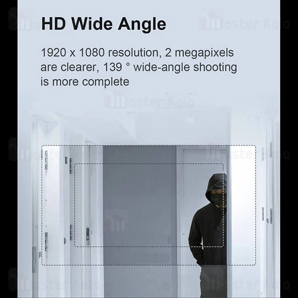 زنگ در هوشمند شیائومی Xiaomi Doorbell 2 MUML02-FJ AI Face Identification 1080p Night Vision Video