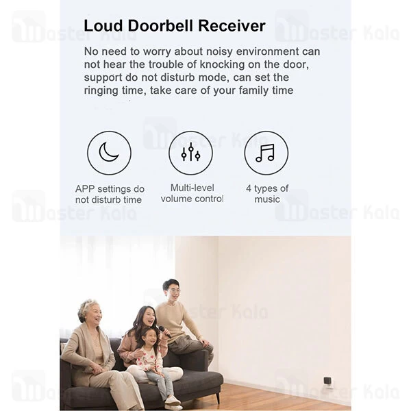 زنگ در هوشمند شیائومی Xiaomi Doorbell 2 MUML02-FJ AI Face Identification 1080p Night Vision Video