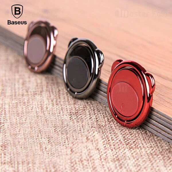 حلقه نگهدارنده موبایل بیسوس Baseus Bear Finger Metal Ring SUBR-01 طرح خرس