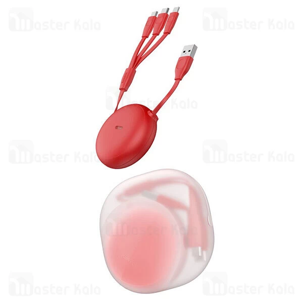 کابل سه سر Baseus Lets go Little Reunion One-Way Stretchable CAMLT-TY24 توان 3 آمپر طول 0.85 متر