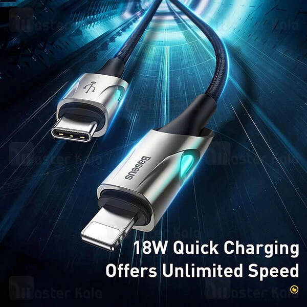 کابل لایتنینگ به Type C بیسوس Baseus Fish eye Cable CATLYY-01 طول 1 متر توان 2.4 آمپر