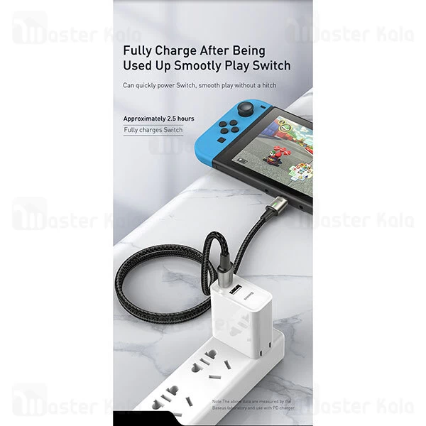 کابل مگنتی تایپ سی به تایپ سی بیسوس Baseus Zinc Magnetic CATXC-K01 طول 1.2 متر توان 100 وات