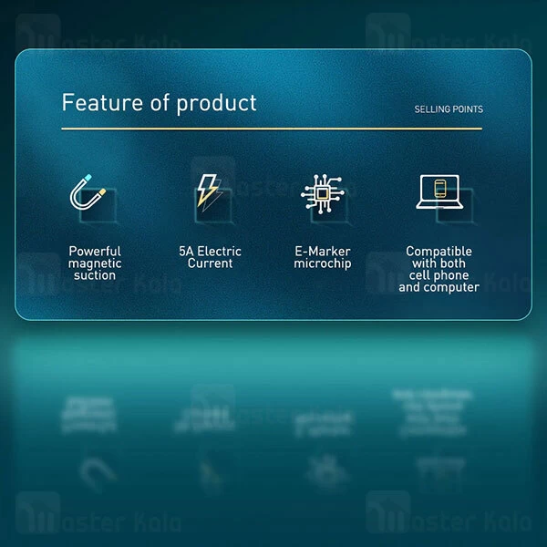 کابل مگنتی تایپ سی به تایپ سی بیسوس Baseus Zinc Magnetic CATXC-K01 طول 1.2 متر توان 100 وات