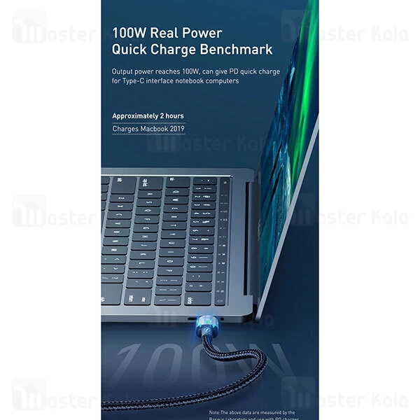 کابل مگنتی تایپ سی به تایپ سی بیسوس Baseus Zinc Magnetic CATXC-K01 طول 1.2 متر توان 100 وات