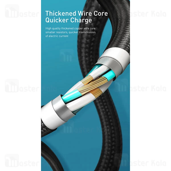 کابل مگنتی تایپ سی به تایپ سی بیسوس Baseus Zinc Magnetic CATXC-K01 طول 1.2 متر توان 100 وات