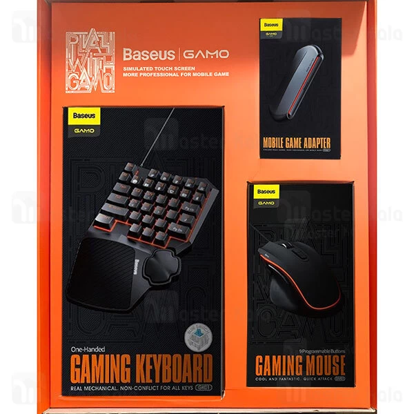 پک گیمینگ بیسوس Baseus GAMO Mobile Game Adapter Button Suit TZGA01-01 موس ، کیبورد و هاب