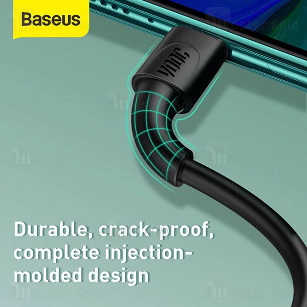 کابل Type C سوپرشارژ بیسوس Baseus White CATSW-F01 VOOC Charge توان 5 آمپر به طول 1 متر