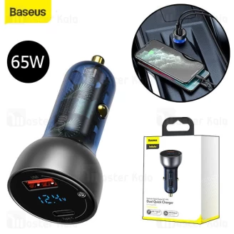 شارژر فندکی سوپر شارژ بیسوس Baseus Particular Digital Display PPS Dual 65W CCKX-C0A