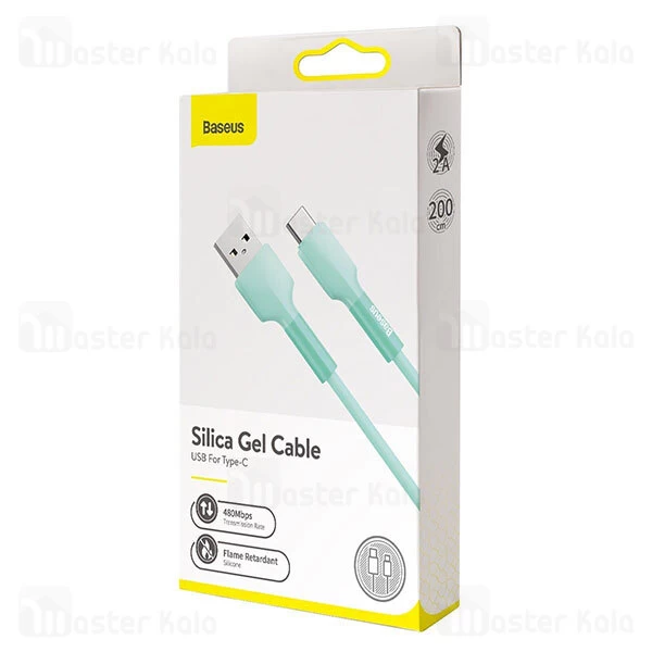 کابل Type C بیسوس Baseus Silica gel CATGJ-A01 / A06 cable توان 2.4 آمپر به طول 2 متر