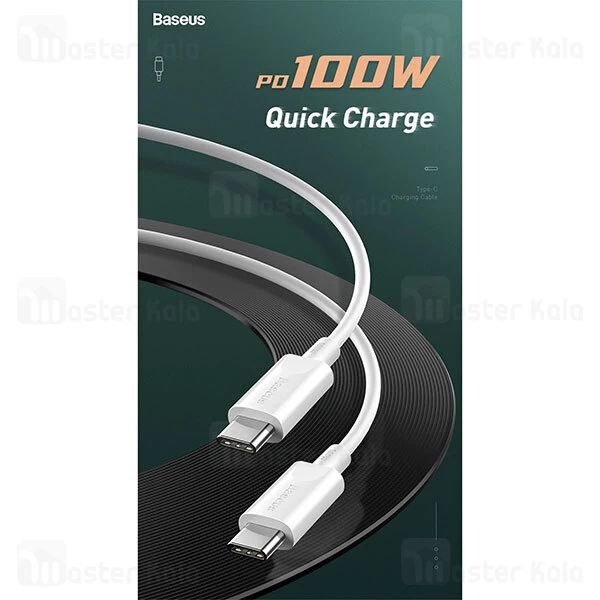 کابل تایپ سی به تایپ سی Baseus Xiaobai series PD fast charging Cable CATSW-D01 طول 1.5 متر و 100 وات