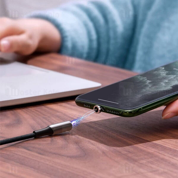 کابل لایتنینگ Baseus Zinc Magnetic CALXC-H01 Lightning 2A 1m