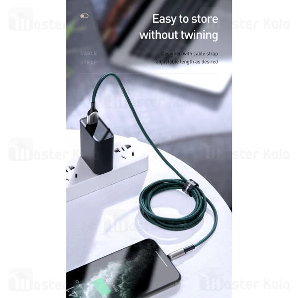 کابل مگنتی سه سر بیسوس Baseus Zinc Magnetic Kit TZCAXC-F01 توان 2 آمپر طول 1 متر پک کیسه ای