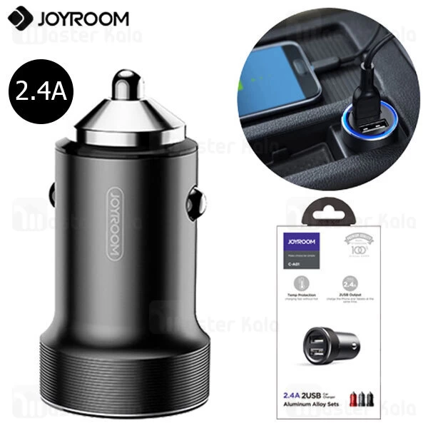 شارژر فندکی Joyroom C-A01 Wise Series Dual Port Car Charger