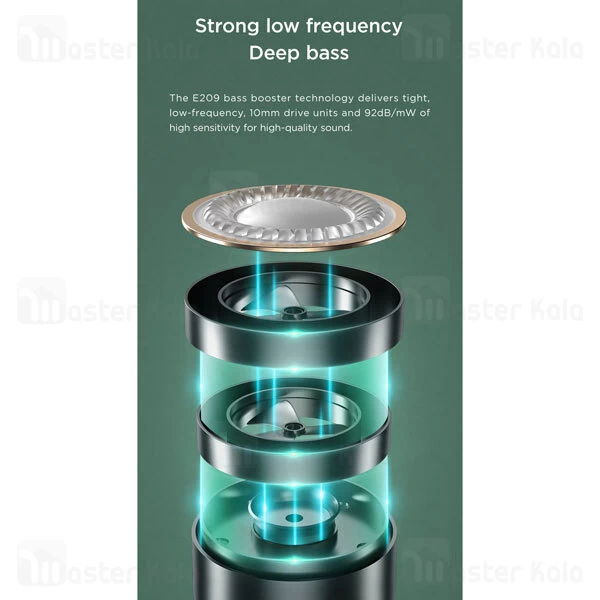 هندزفری سیمی جویروم Joyroom JR-E209 Metal Wired Earphone Handsfree