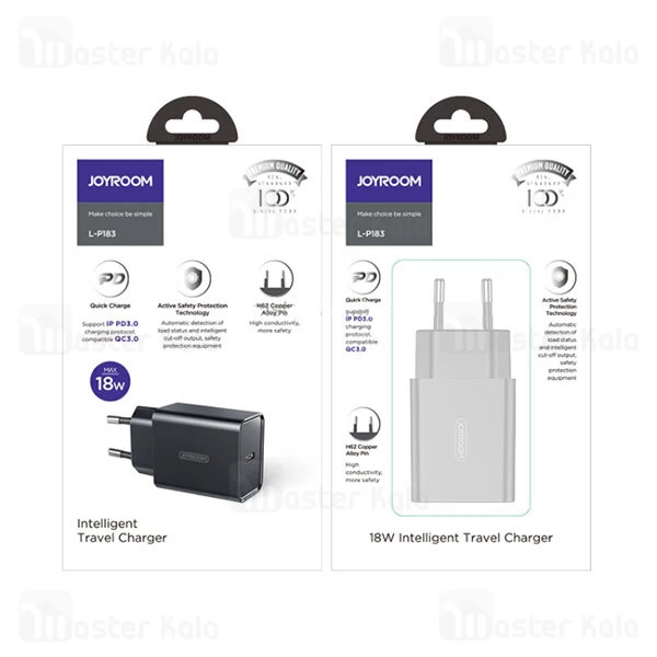 شارژر فست جویروم Joyroom Simple Series L-P183 EU QC PD Fast Charger توان 18 وات