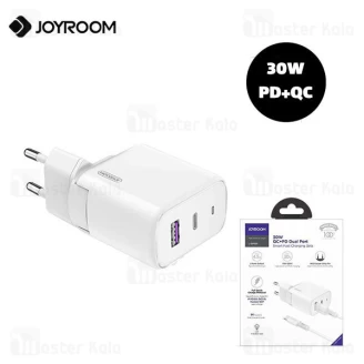 شارژر دیواری جویروم Joyroom L-QP301-GaN Series QC PD Dual Port 30W Fast Charger توان 30 وات