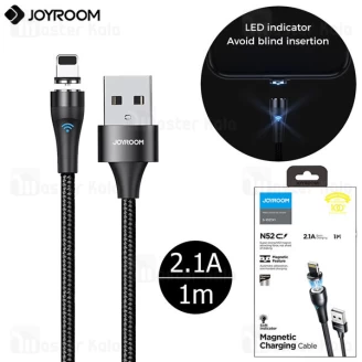 کابل مگنتی لایتنینگ جویروم Joyroom Magnetic S-1021X1 طول 1 متر توان 2.1 آمپر