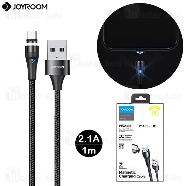 کابل میکرو یو اس بی Joyroom Magnetic S-1021X1 microUSB 2.1A 1m