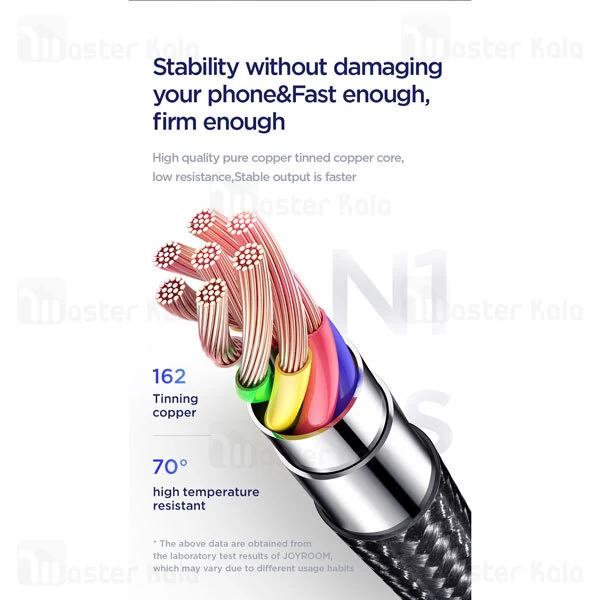 کابل لایتنینگ Joyroom S-0230N1 fast Charging Lightning 3A 20cm