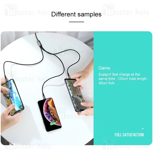 کابل سه سر Joyroom S-L422 Prime Series Charging Data 1.2m 3A