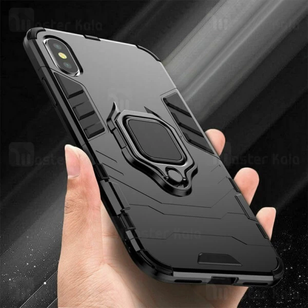 گارد ضد ضربه انگشتی Apple iPhone XS Max Black Panther KEYSION ShockProof Armor Ring