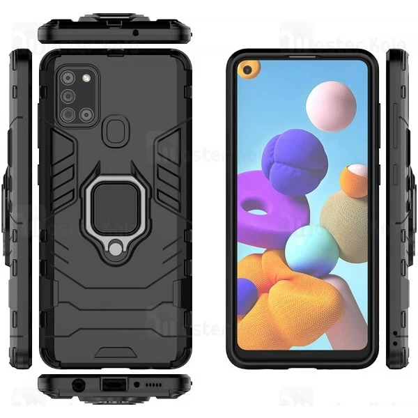 قاب Samsung Galaxy A21s KEYSION ShockProof Armor Ring Holder Case