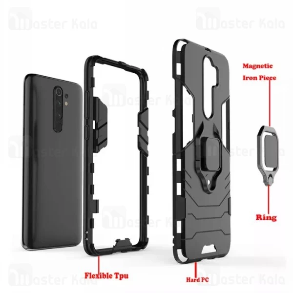 قاب Xiaomi Redmi 9 KEYSION ShockProof Armor Ring Holder Case