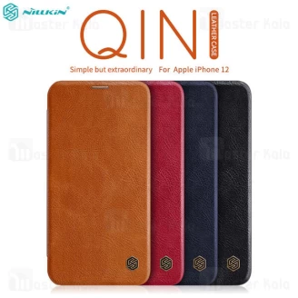 کیف چرمی نیلکین آیفون Apple iPhone 12 mini Nillkin Qin Leather Case