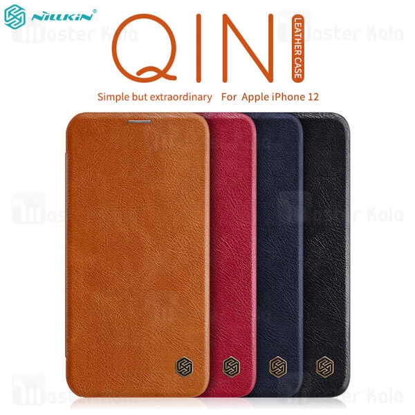 کیف چرمی Apple iPhone 12 mini Nillkin Qin Leather Case