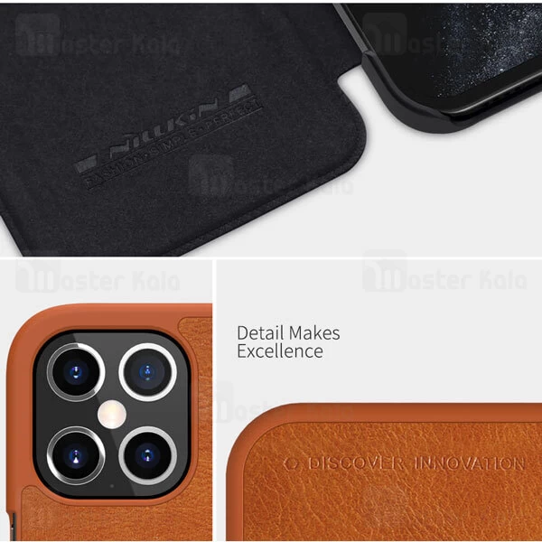 کیف چرمی Apple iPhone 12 Pro max Nillkin Qin Leather Case