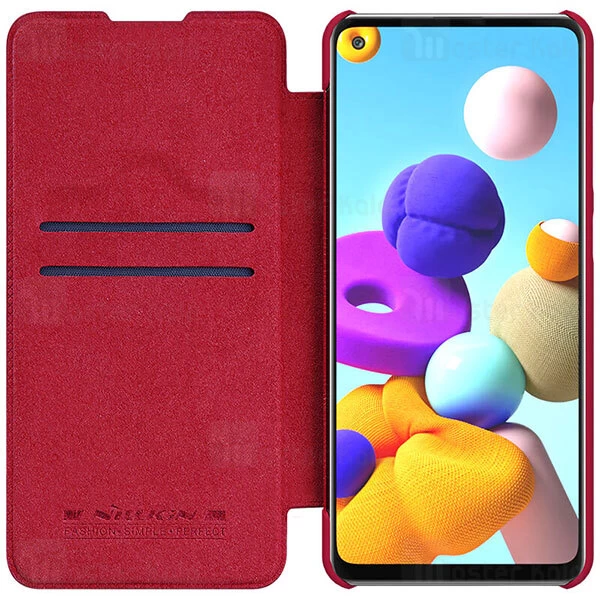 کیف چرمی نیلکین سامسونگ Samsung Galaxy A21s Nillkin Qin Leather Case