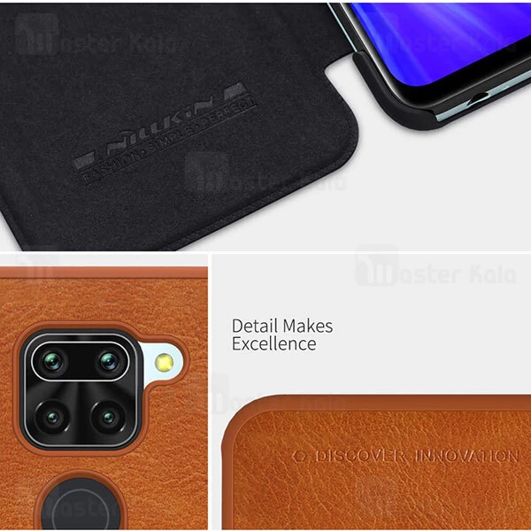 کیف چرمی نیلکین شیائومی Xiaomi Redmi Note 9 / Redmi 10X 4G Nillkin Qin Leather Case