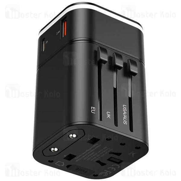 مبدل برق بیسوس Baseus Removable 2 in 1 Universal Travel Adapter TZPPS-01