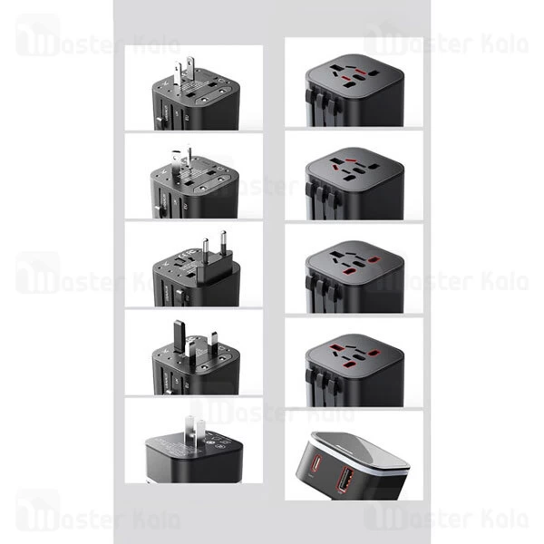مبدل برق بیسوس Baseus Removable 2 in 1 Universal Travel Adapter TZPPS-01