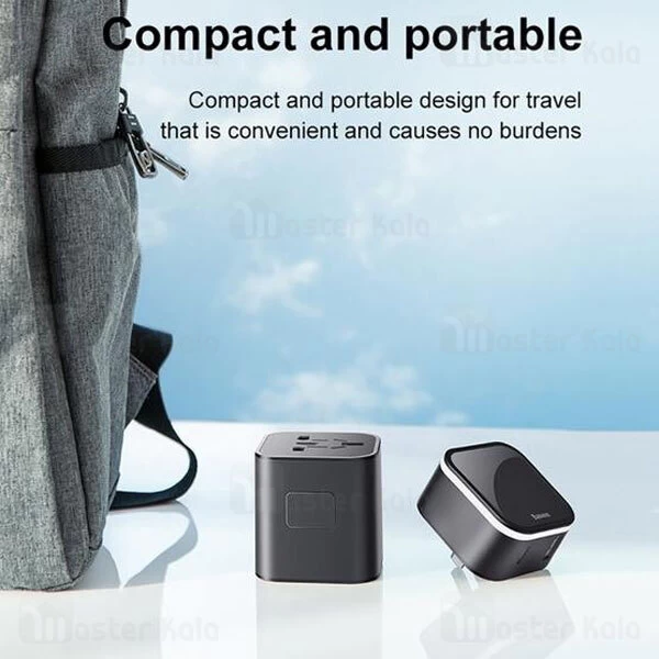 مبدل برق بیسوس Baseus Removable 2 in 1 Universal Travel Adapter TZPPS-01