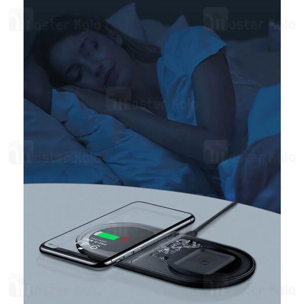 شارژر وایرلس Baseus Simple 2 in 1 Wireless Charger TZWXJK 24W