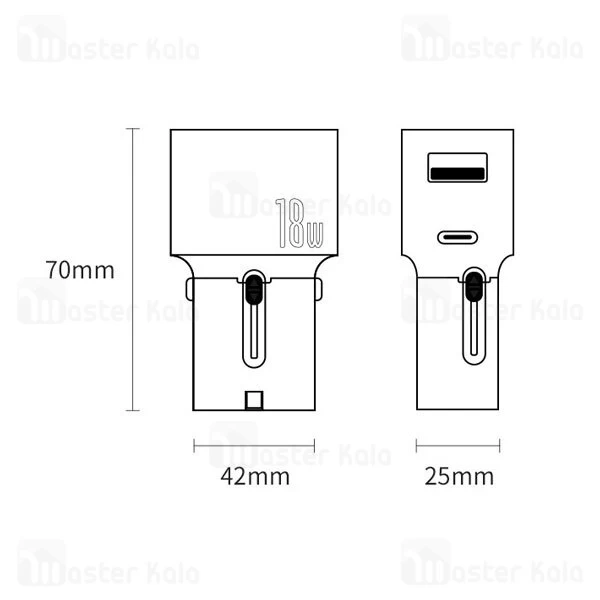 مبدل برق بیسوس Baseus Youth Edition CCTY-01 18W Universal Conversion Plug