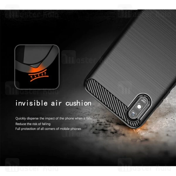 قاب محافظ ژله ای Xiaomi Redmi 9A Fiber Carbon Rugged Armor Case