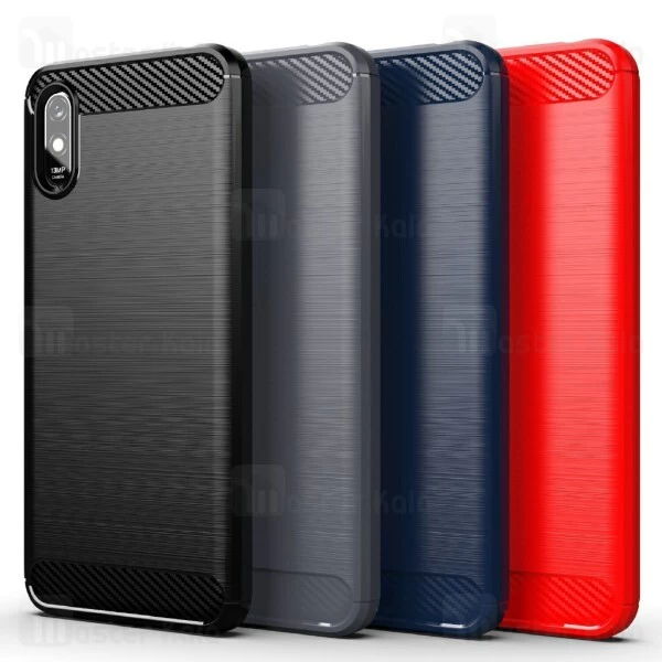 قاب محافظ ژله ای Xiaomi Redmi 9A Fiber Carbon Rugged Armor Case